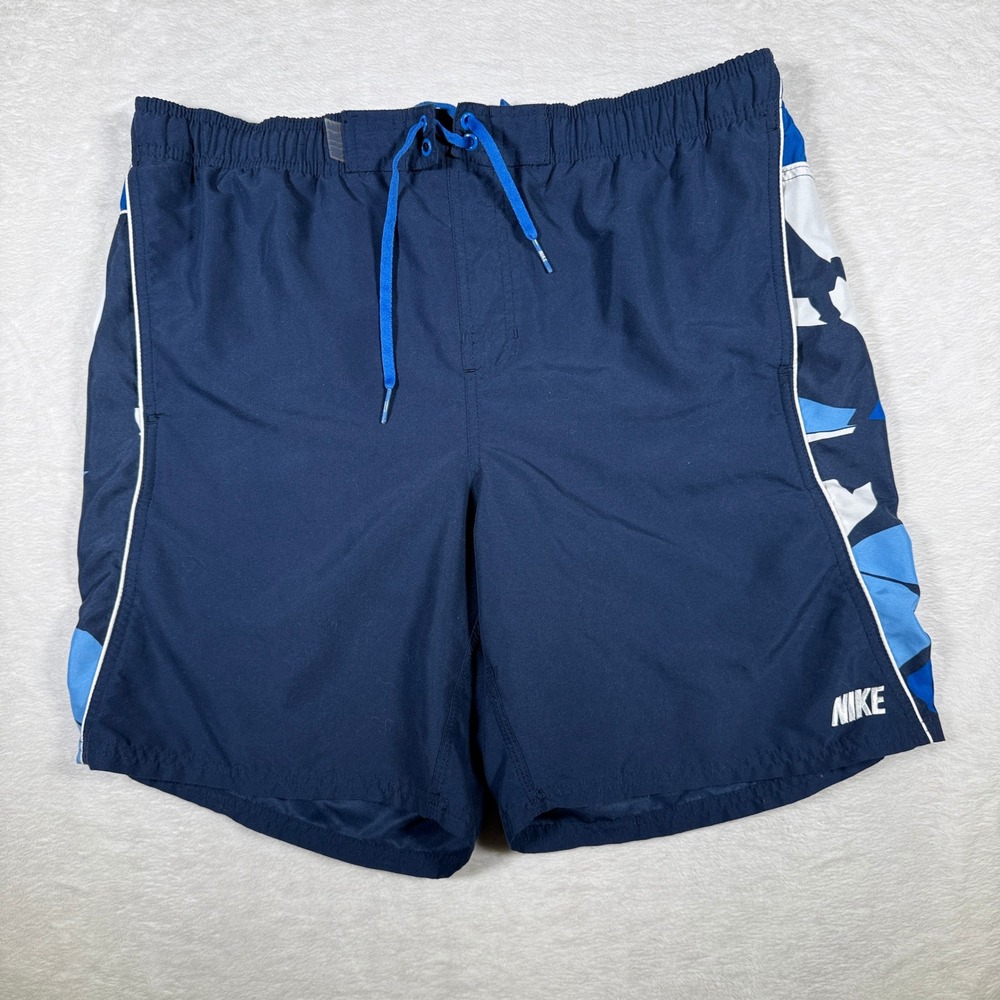 Nike Swim Men's Navy‎ Blue Athletic Board Shorts Size Large